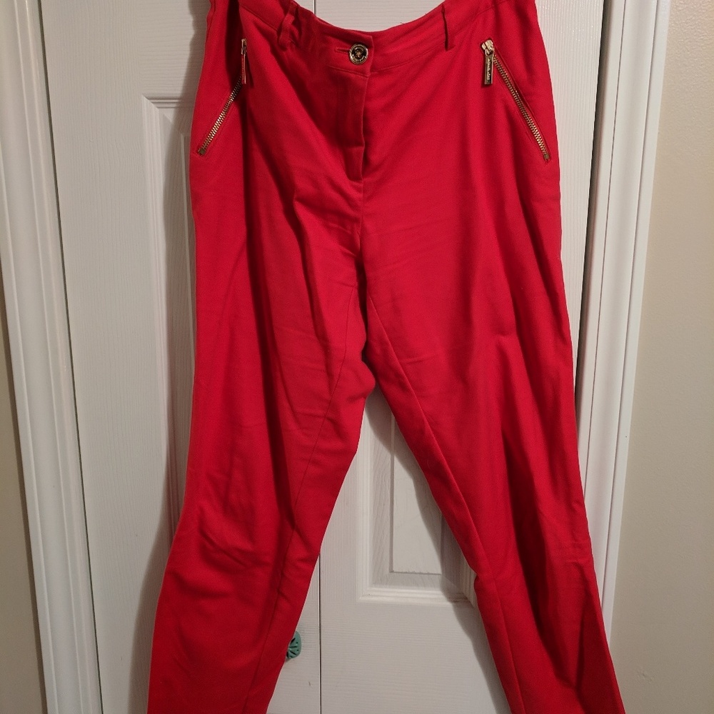 Michael Kors red crop pants